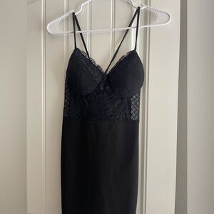 Elegant Black Lace Slip Dress